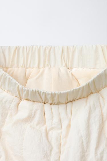 QUILTED BALLOON TROUSERS - Ecru by Zara - Image 2