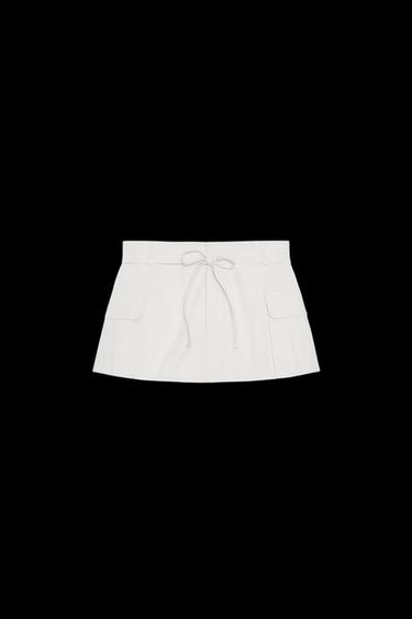 Zara CARGO SKORT - Oyster-white - Image 0