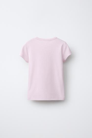 PRINTED SLOGAN T-SHIRT - Light pink by Zara - Image 1