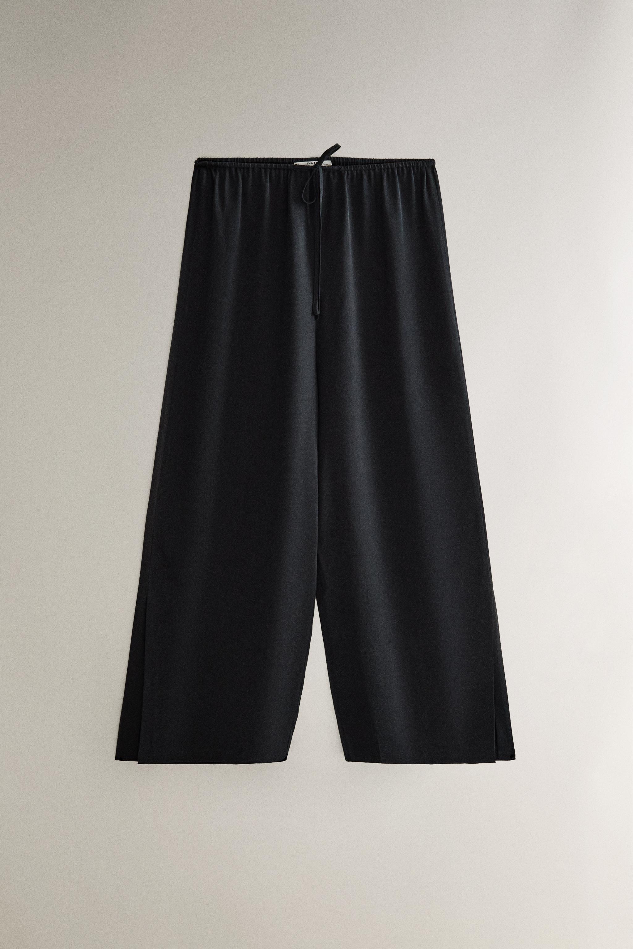 SILK TROUSERS - Blue | ZARA Canada
