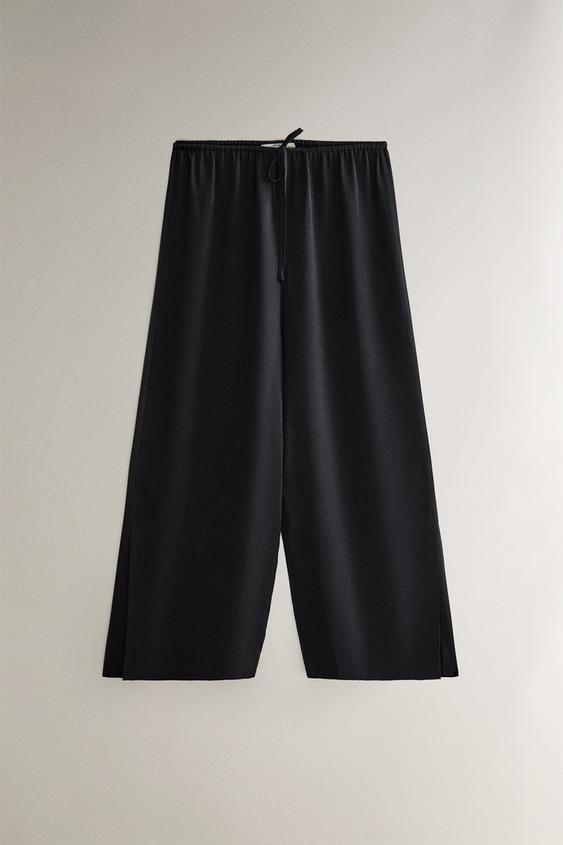 CALÇA DE SEDA - Azul da Zara - Imagem 0
