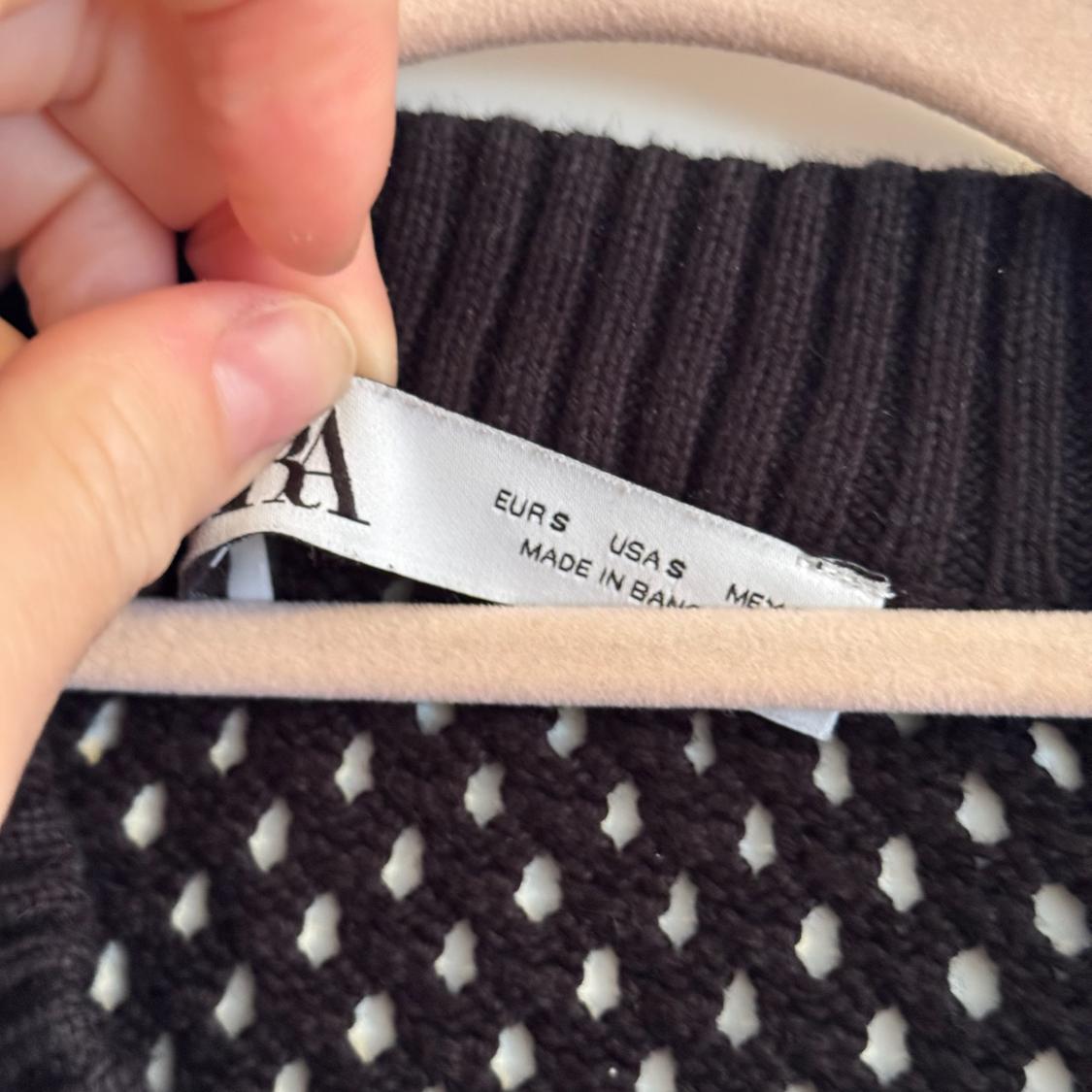 CROPPED KNIT CUTWORK BOMBER JACKET - Image 4