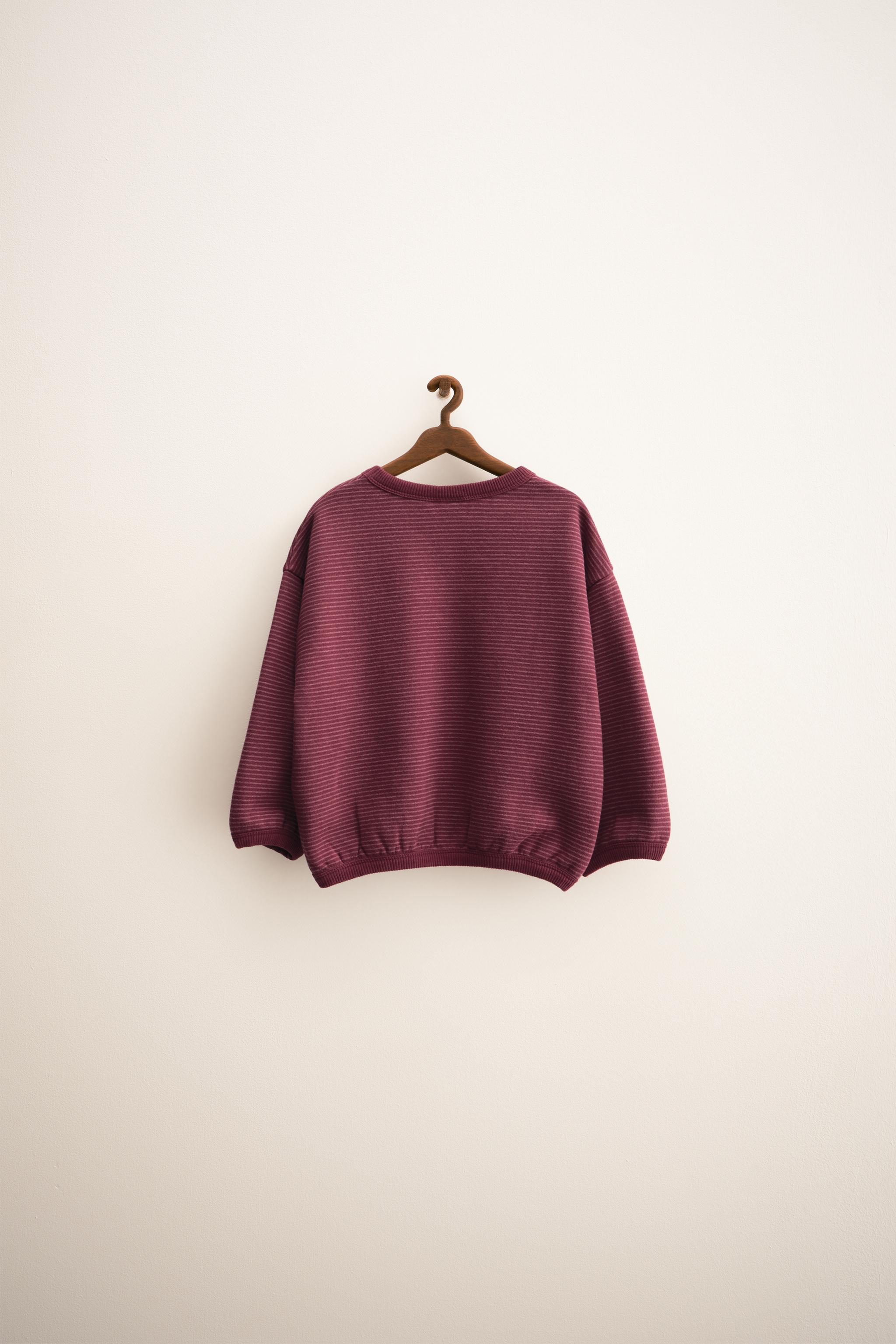 ★ZARA★ WASHED STRIPE SWEATSHIRT WASHED STRIPE SWEATSHIRT - Multicolored | ZARA United States