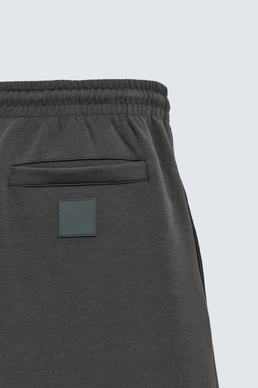 INTERLOCK WIDE-LEG JOGGER TROUSERS - Dark grey by Zara - Image 9