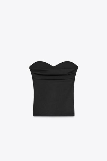 ТЕКСТУРОВАНИЙ ТОП-БАНДО - Чорний Zara