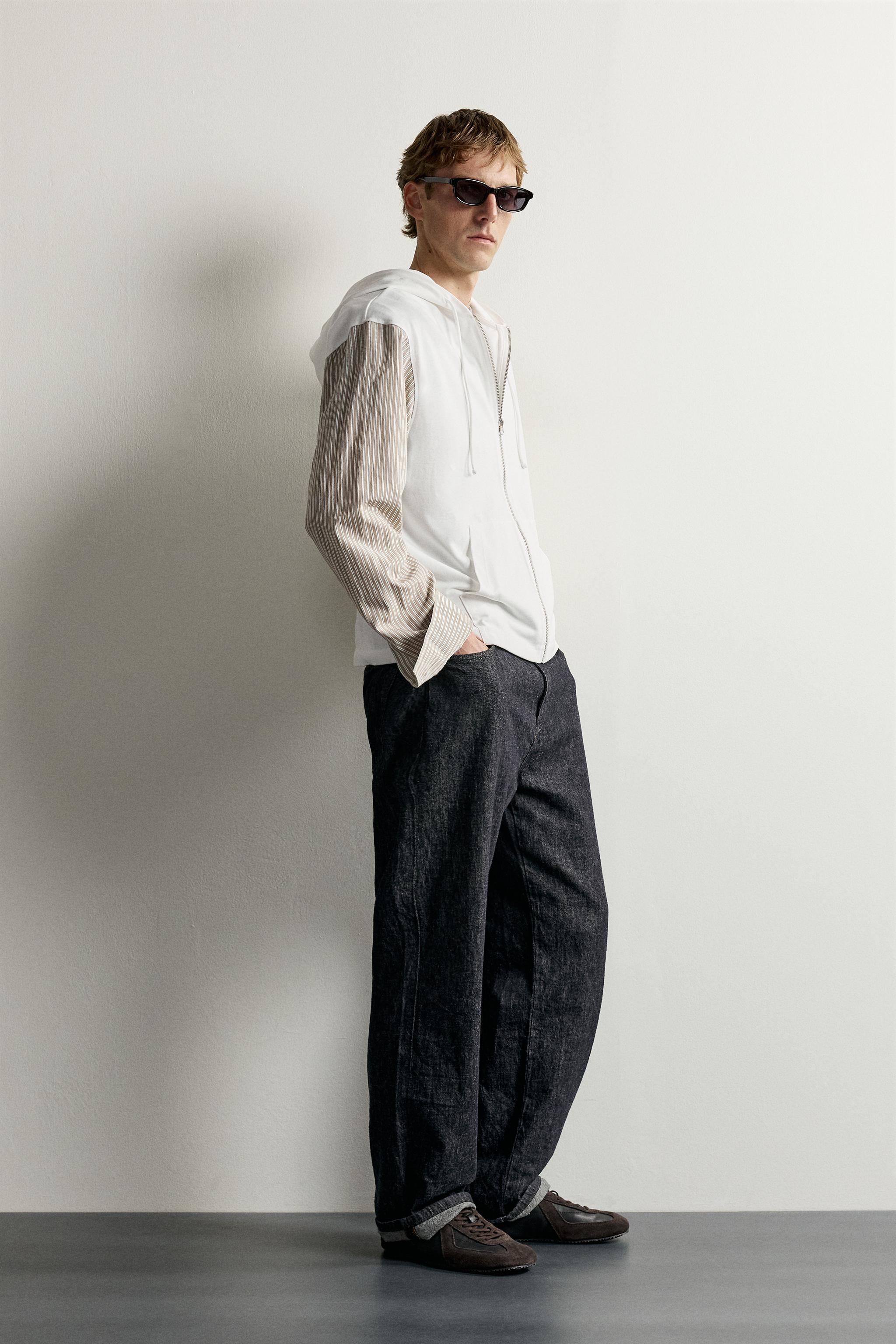 Мужские худи Zara CONTRAST ZIP-UP — фото 4