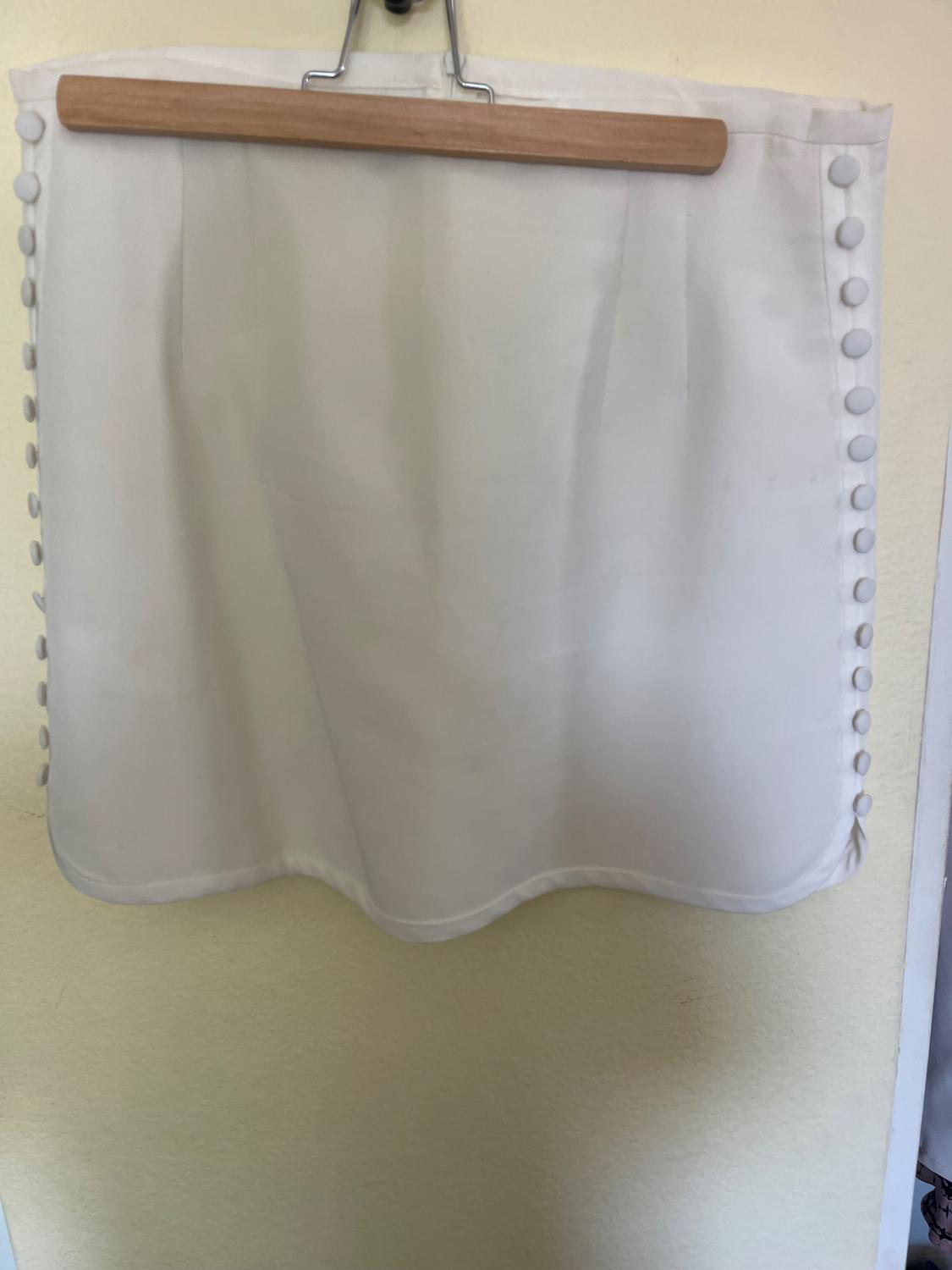 IVORY SATIN SKIRT - Image 2