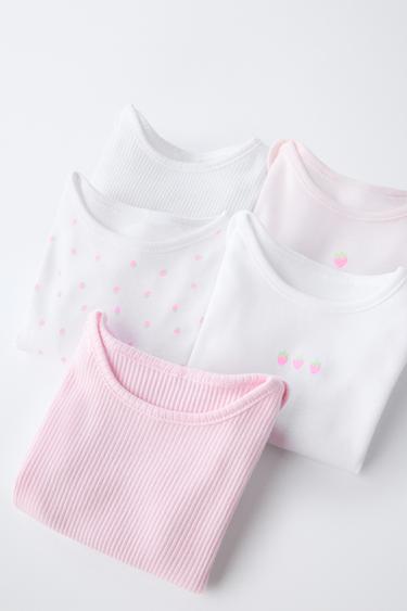 LOT DE CINQ BODYS FRAISES - Rose de Zara - Image 4