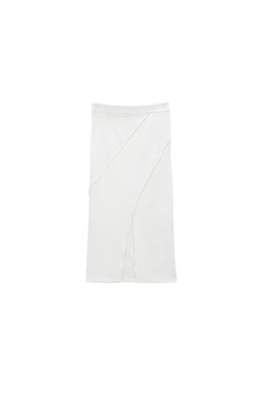 MIDI SKIRT WITH SIDE SLIT