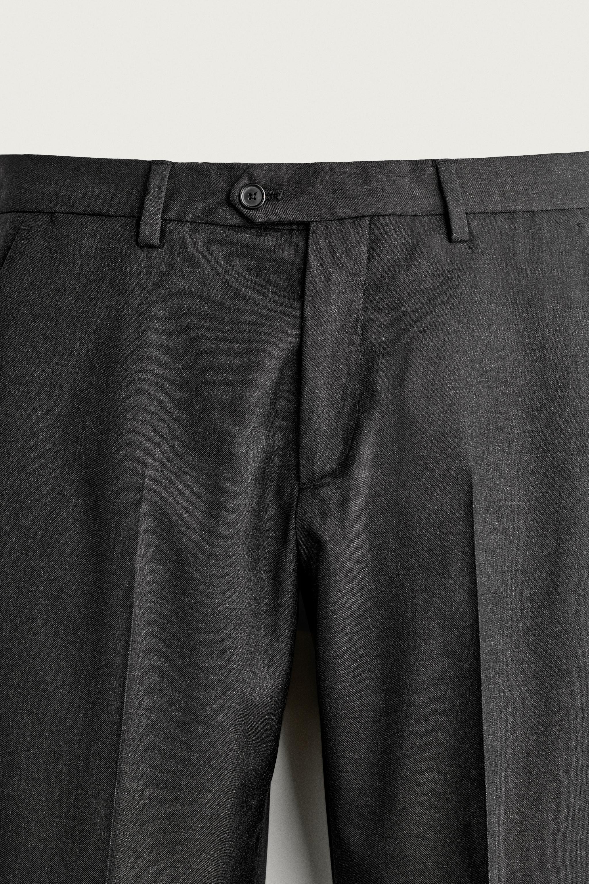 Мужские брюки Zara 100% WOOL SUIT PANTS — фото 7