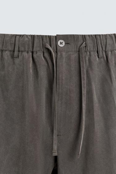 RELAXED FIT FLOWING TROUSERS - mink brown by Zara - Image 7