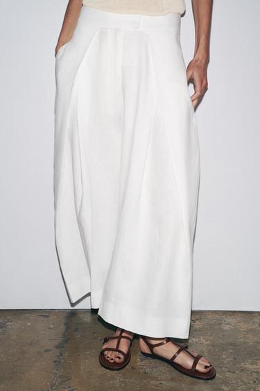 ZW COLLECTION VOLUME DART TROUSERS - White by Zara - Image 2