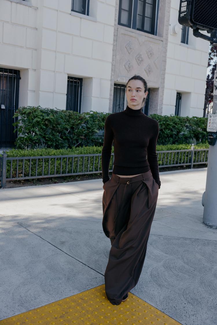 ZARA WOOL HIGH-NECK JUMPER