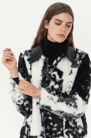 ANIMAL PRINT COAT - THE ITEM ZARA WOMAN - Black / White by Zara - Image 2