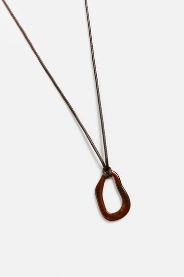 COLLIER LACET PENDENTIF - Marron de Zara - Image 3