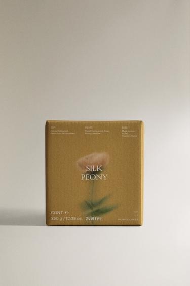 (350 G) SILK PEONY SCENTED CANDLE - Pale pink by Zara - Image 4
