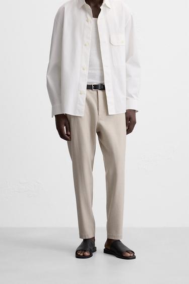 CALÇA COM TEXTURA COMFORT - Cru / Bege da Zara