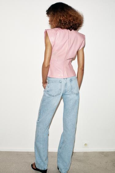 TOP À PINCES AUX ÉPAULES - Rose de Zara - Image 2