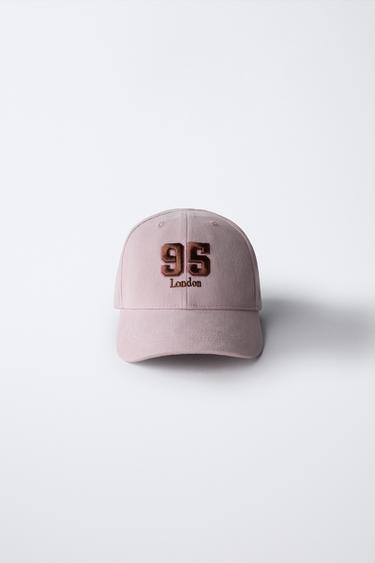 EMBROIDERED VARSITY CAP - Pink by Zara