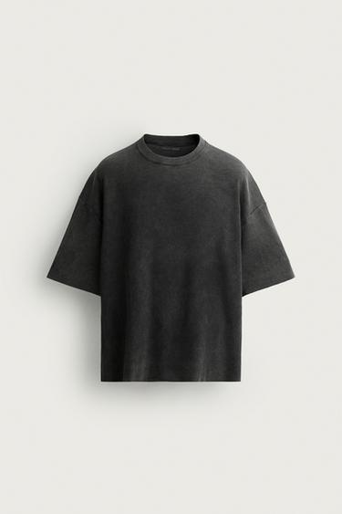 ÁO PHÔNG DỆT KIM HIỆU ỨNG GIẶT - Màu đen từ Zara