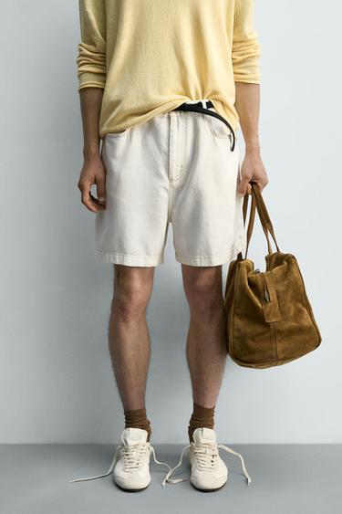 ΒΕΡΜΟΥΔΑ RELAXED FIT ΜΕΙΓΜΑ LYOCELL - Λευκό του Zara