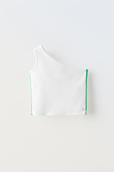 DÉBARDEUR ASYMÉTRIQUE AVEC CŒUR - Blanc de Zara - Image 0