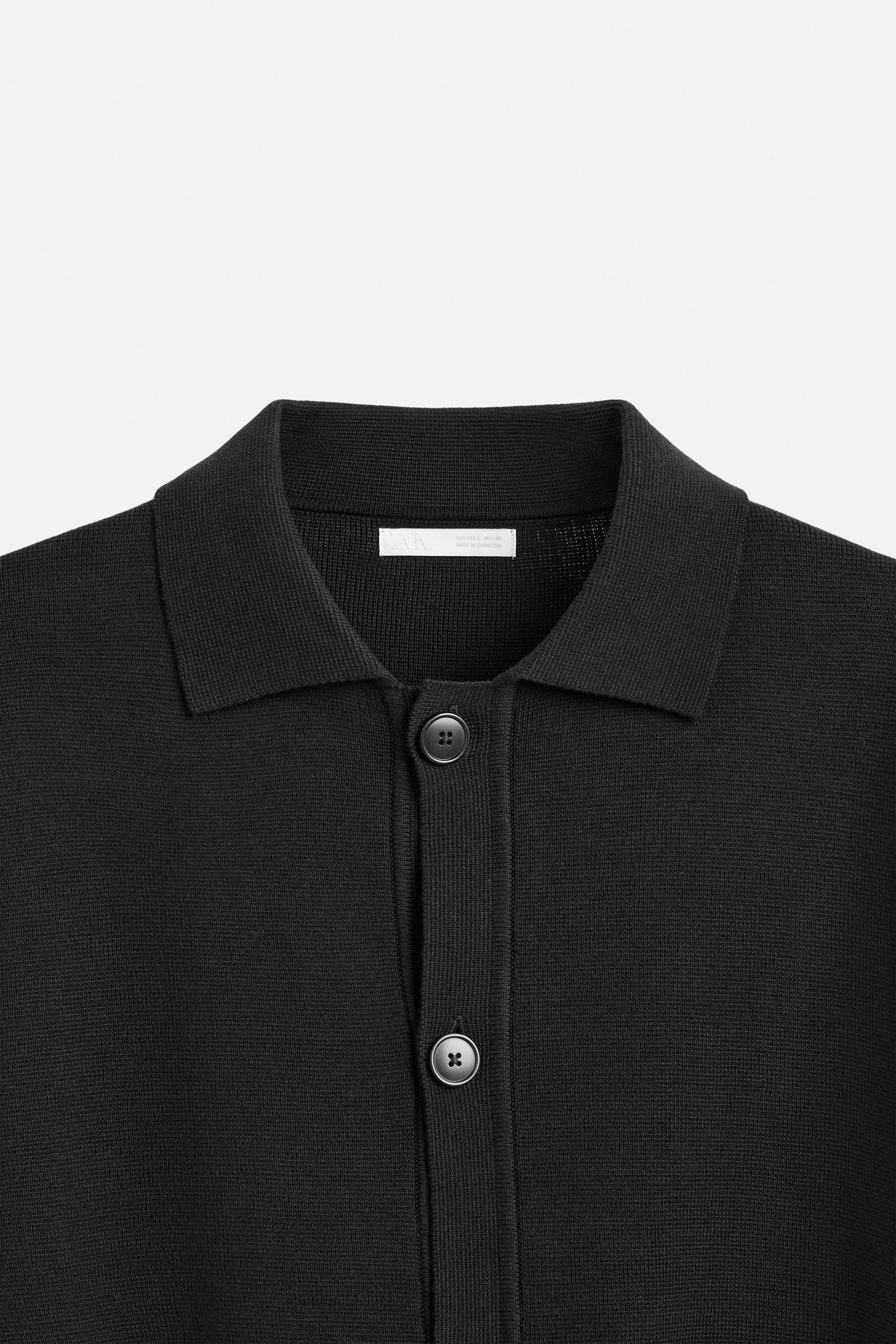 リラックスフィットニットシャツ - ブラック | ZARA Japan / 日本