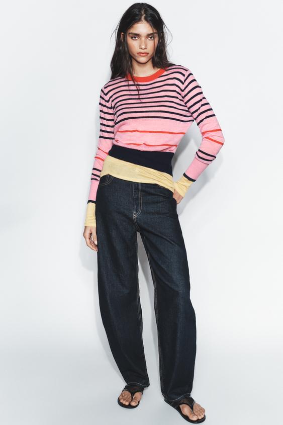 STRIPED KNIT JUMPER