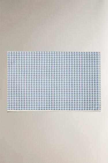 TEXTURED WAFFLE BATH MAT - Light blue by Zara - Image 0