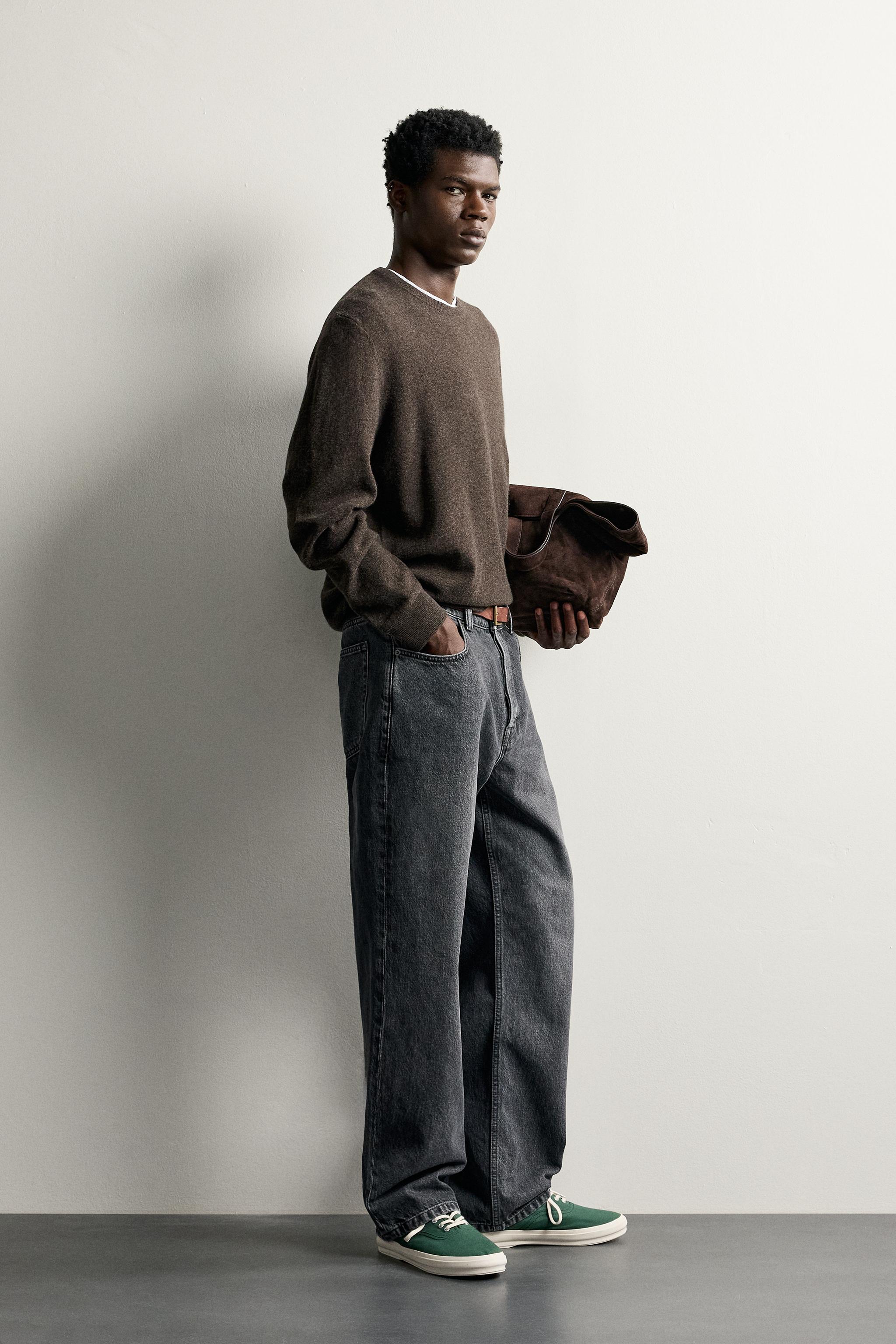 Мужские свитеры Zara RELAXED FIT WOOL JUMPER — фото 4