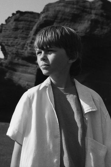 CAMISA CON LINO - Crudo de Zara