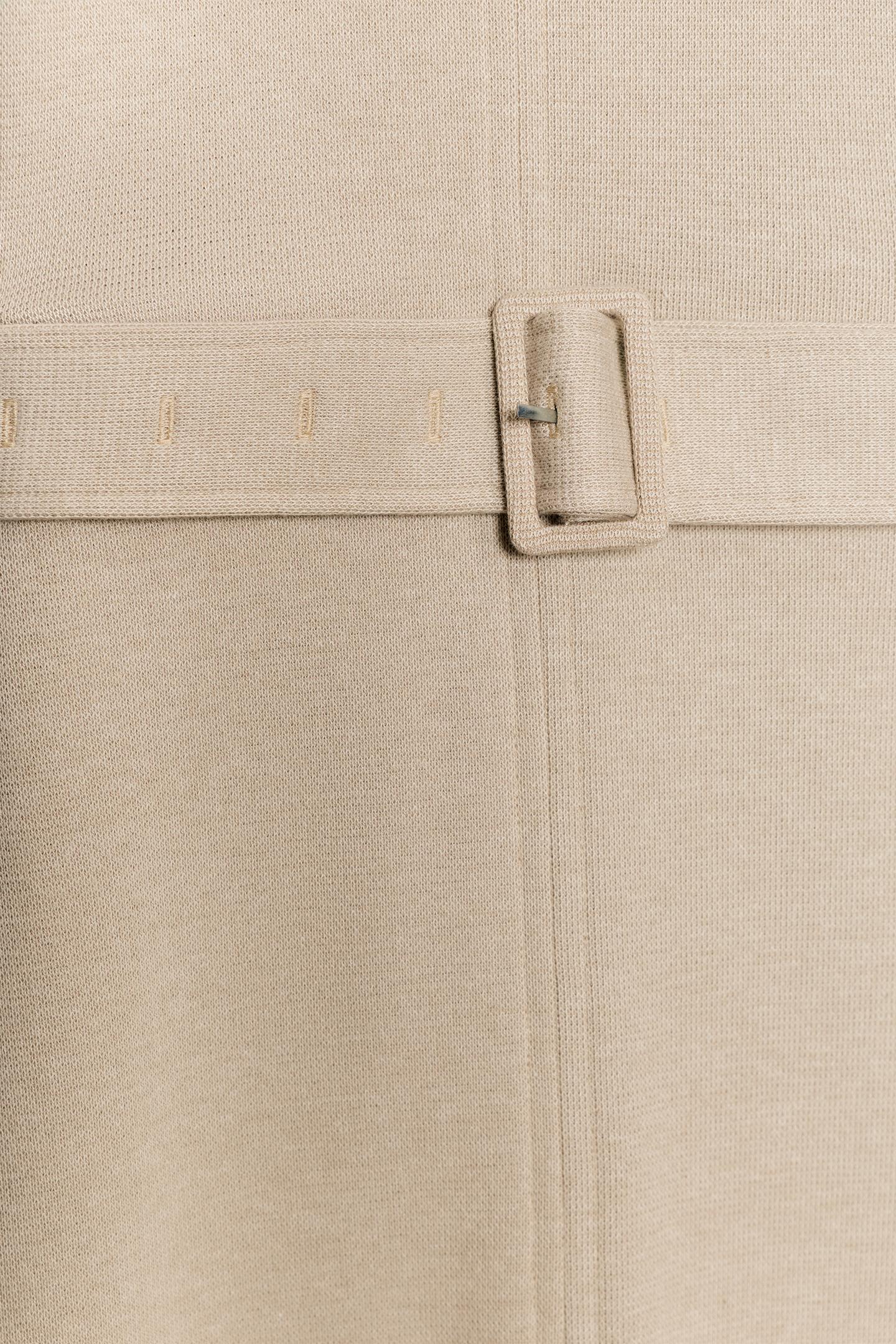 Женское платье Zara Soft MIDI Dress with Belt, цвет: Светлый верблюжий — фото 8