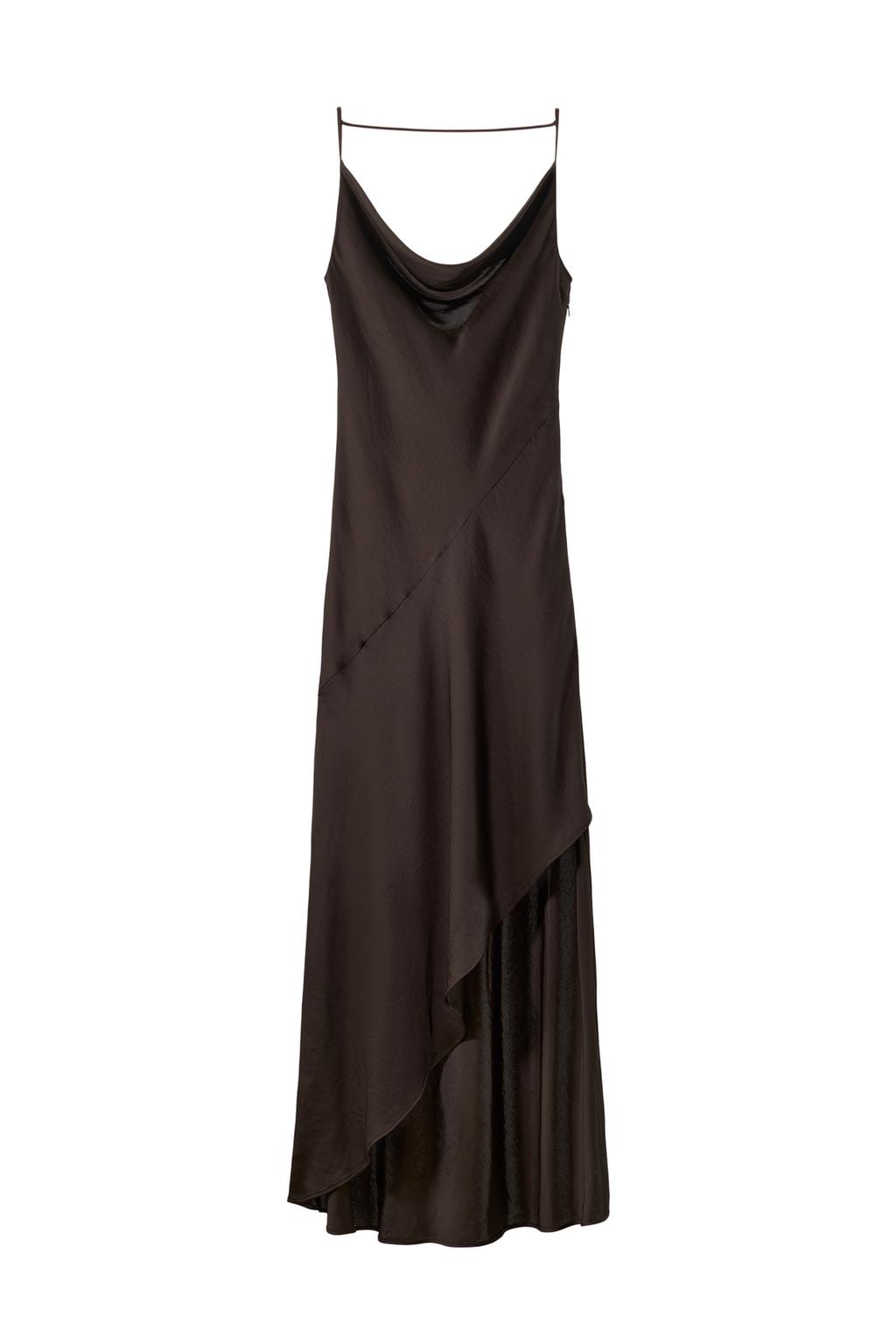 DRAPED NECK SATIN DRESS - image 3
