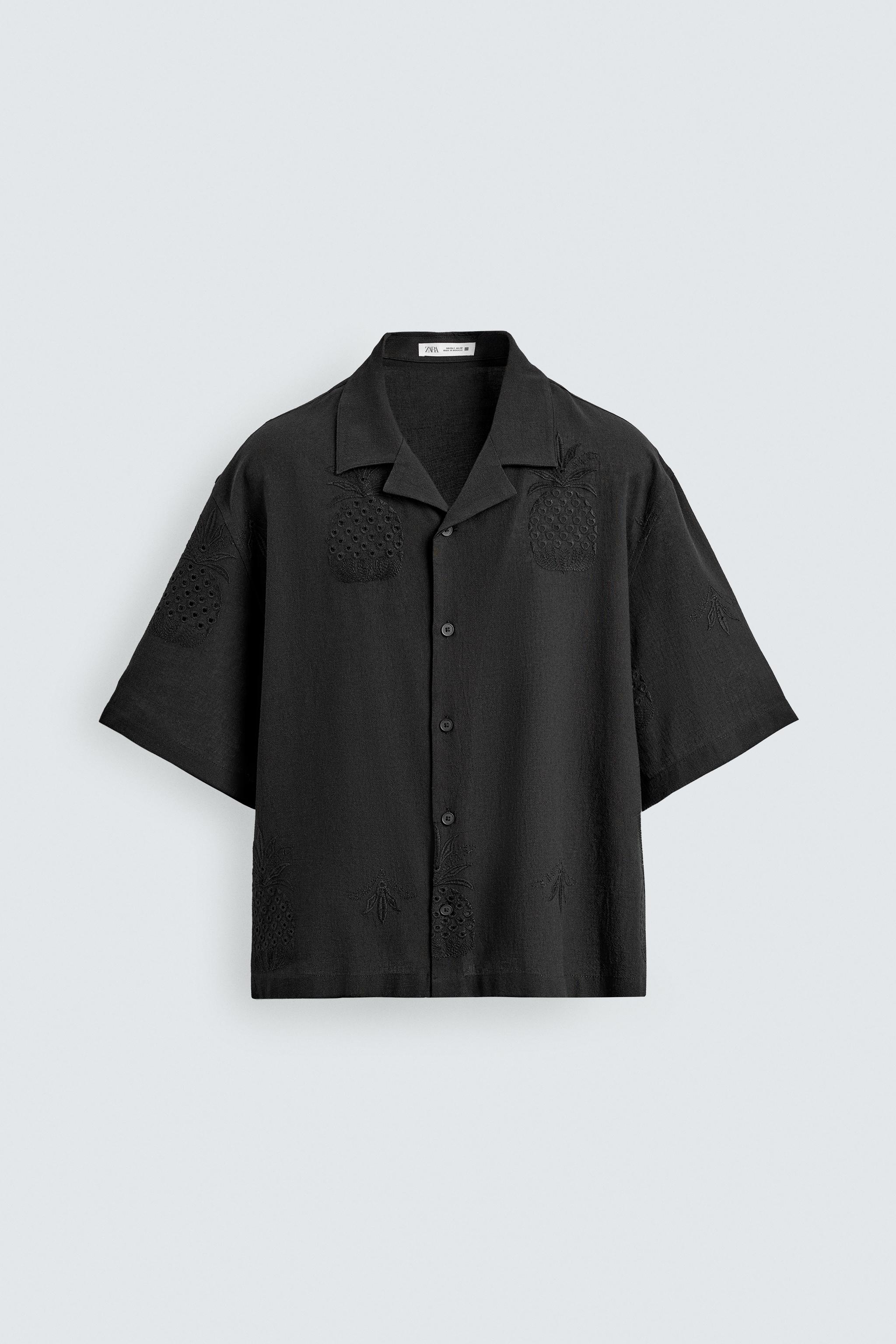 EMBROIDERED EYELET SHIRT