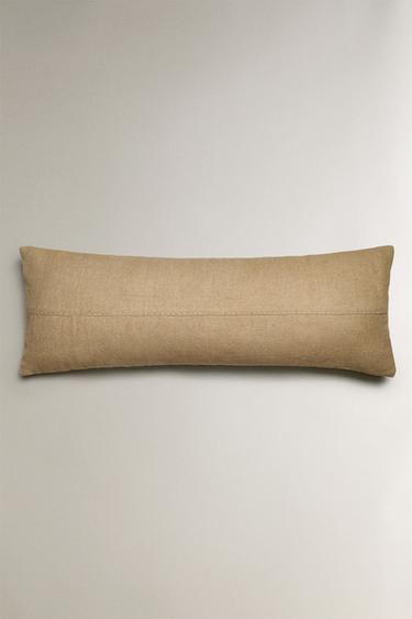 ELONGATED STITCHING CUSHION - Light beige by Zara - Image 0