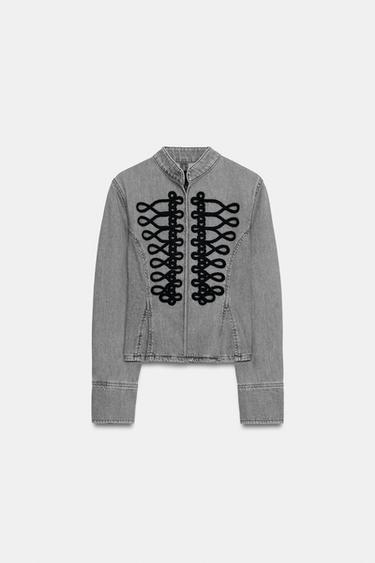 Z1975 PEPLUM JACKET WITH FIREMAN CLASP - Grey marl by Zara - Image 7
