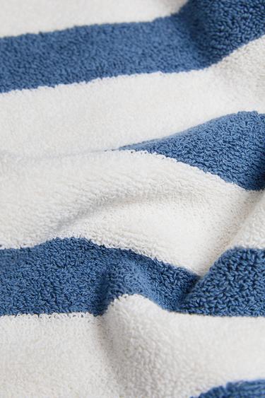 TAPIS DE BAIN RAYURES BICOLORE - Écru / Bleu de Zara - Image 3