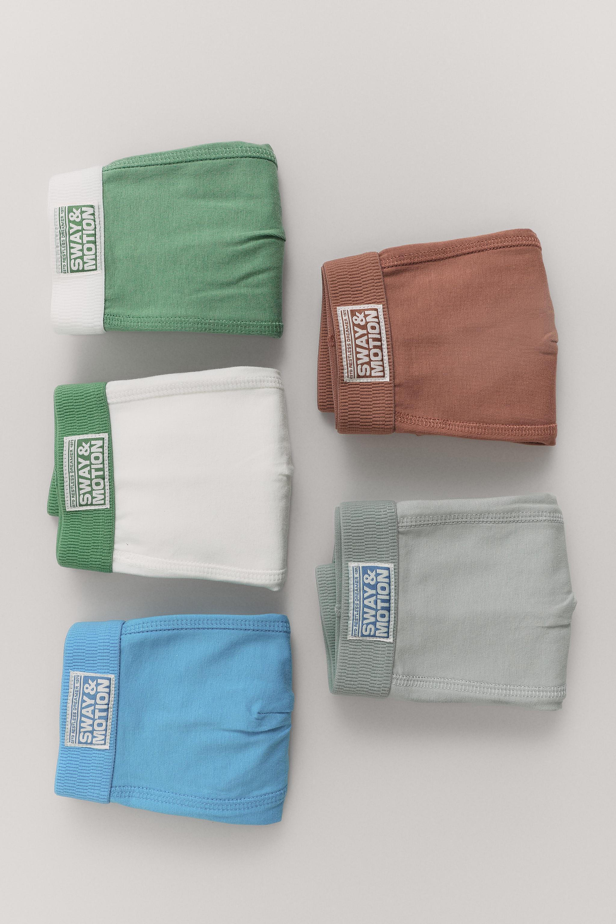 6-14 YEARS / FIVE-PACK OF TAGGED BOXERS — Multicolored