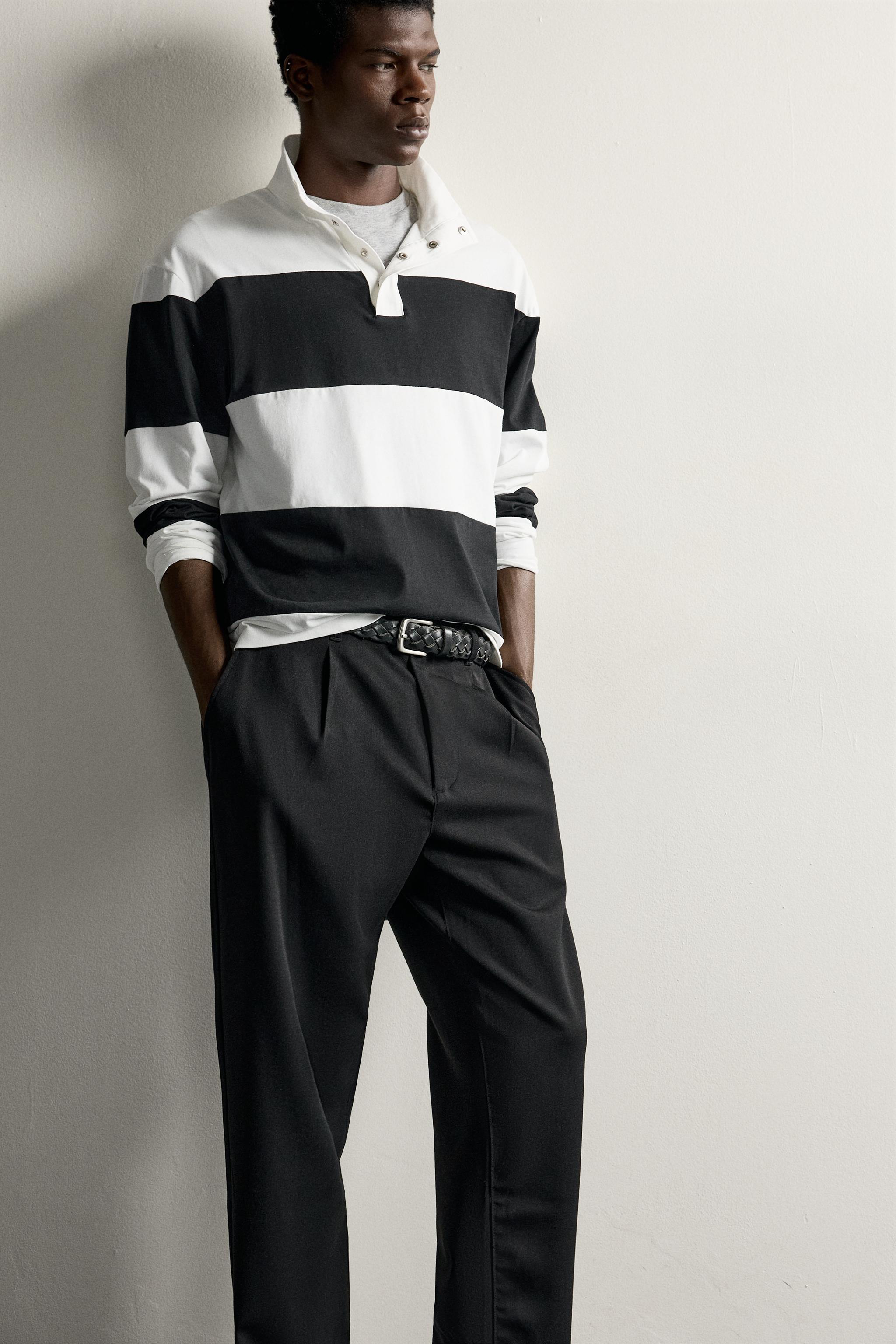 Zara RELAXED FIT PİLİLİ PANTOLON görsel 6