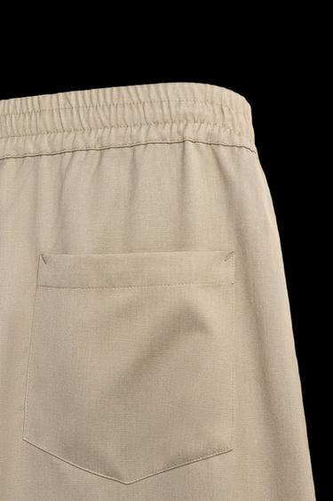 BALLOON FIT PLEATED TROUSERS - Beige by Zara