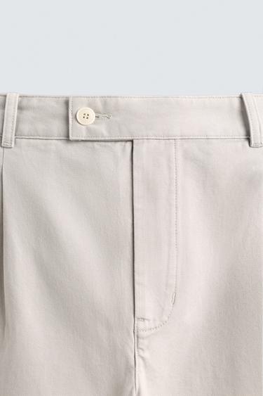 RELAXED FIT PLEATED TROUSERS - Stone by Zara - Image 7