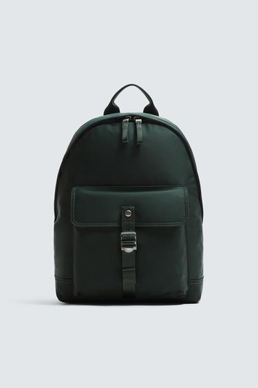 MOCHILA TÉCNICA COM FIVELA - Verde da Zara