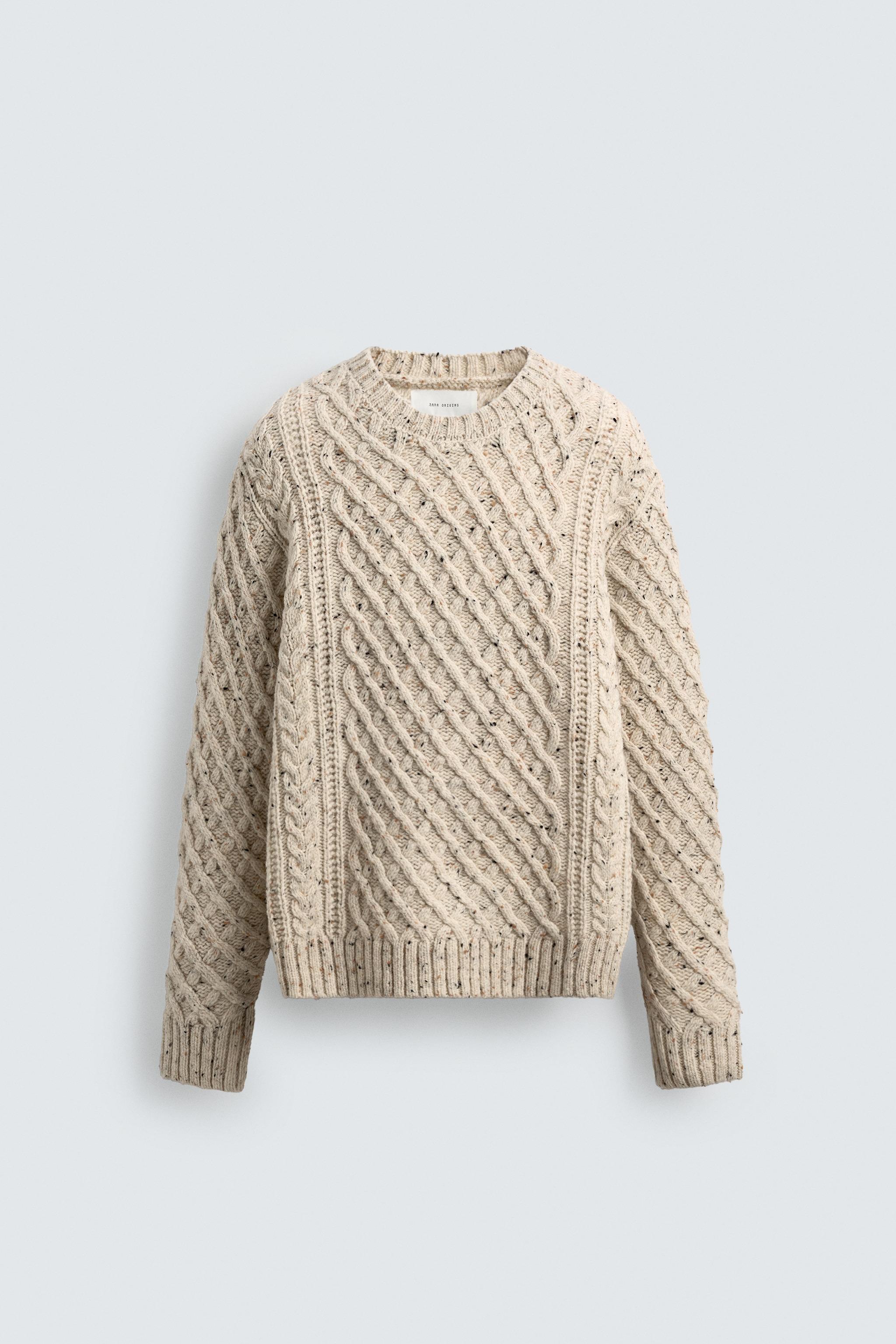 WOOL CABLE KNIT JUMPER
