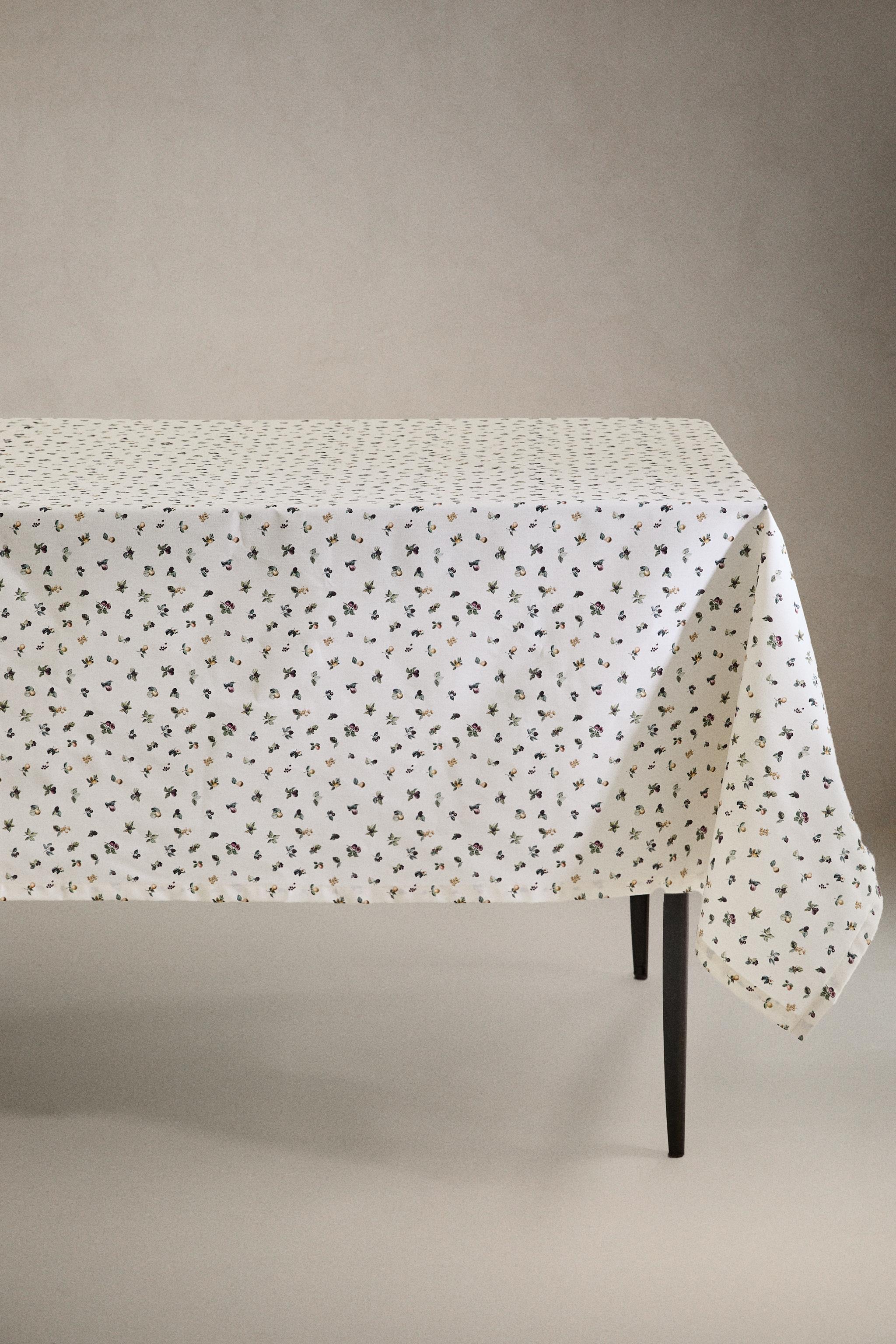 FRUIT PRINT RESIN-COATED COTTON TABLECLOTH