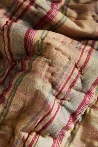 PLAID COTON RAYURES - Beige de Zara - Image 2