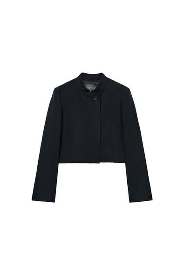 ÁO BLAZER DÁNG NGẮN ZW COLLECTION - Màu xanh nước biển từ Zara