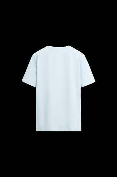 BASIC SLIM FIT T-SHIRT - Sky blue by Zara
