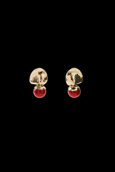 Zara BALL EARRINGS - Golden - Image 0
