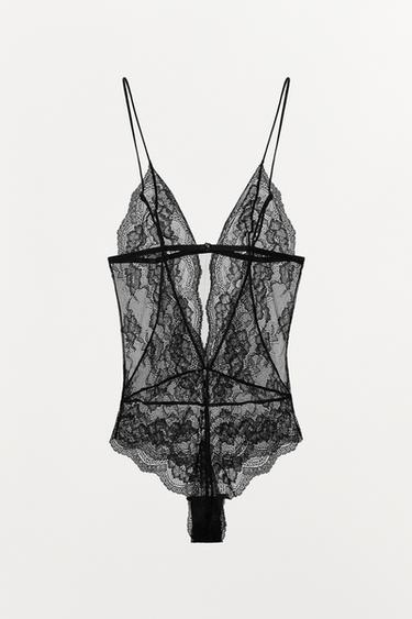 LACE BACK BODYSUIT - Black by Zara - Image 4