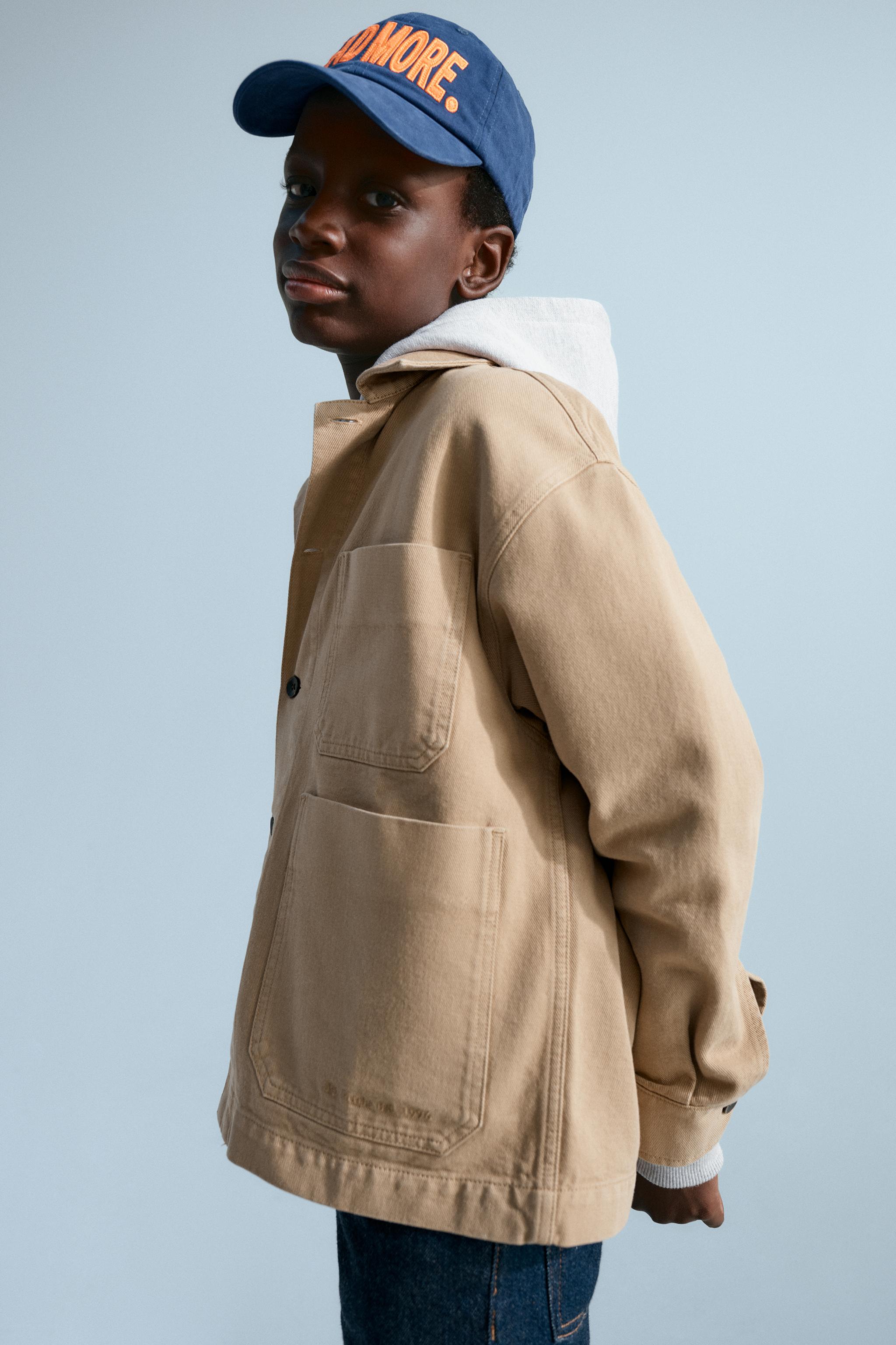 SURCHEMISE EN CANVAS AVEC BRODERIE 0FR. PARIS X ZARA